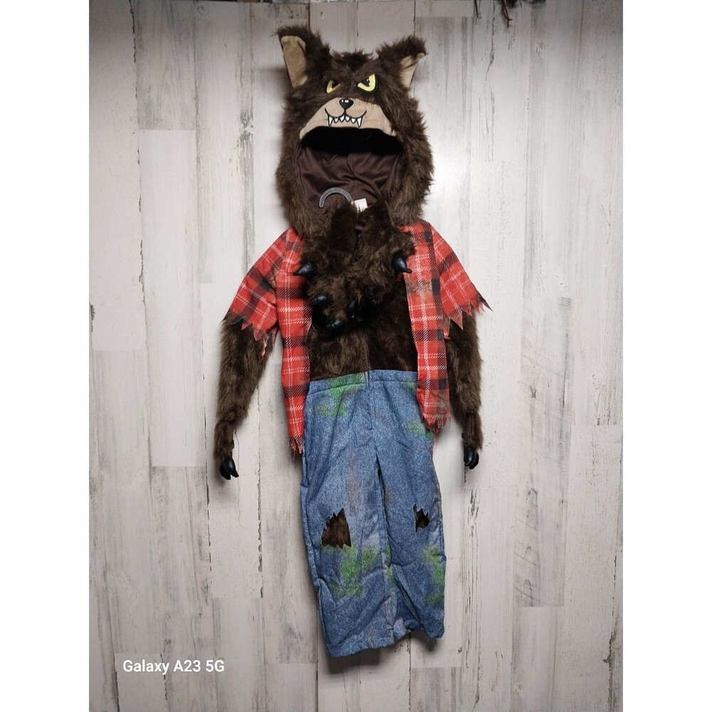 Kids Werewolf Costume with Red and Blue Details